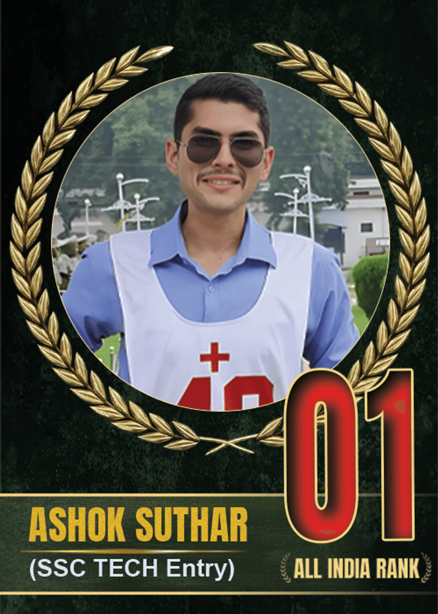 SSBWINGS All India Rank holder achievement card