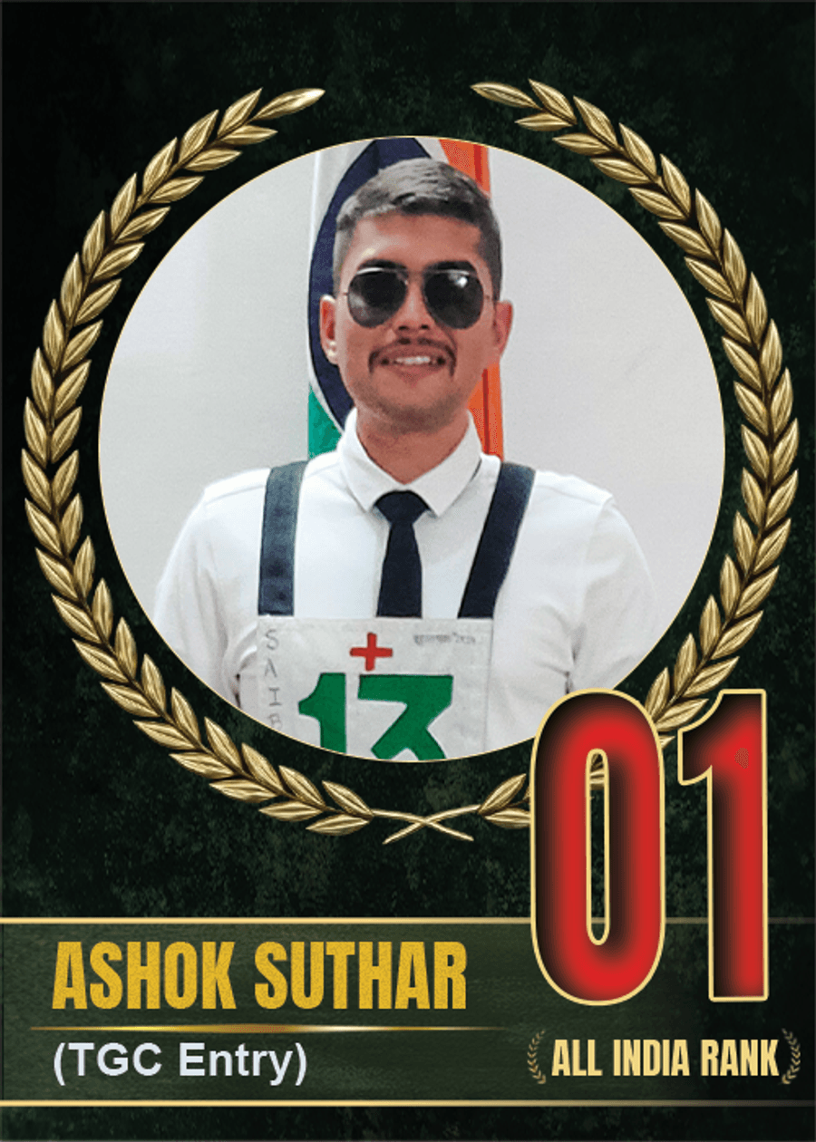 SSBWINGS All India Rank holder achievement card
